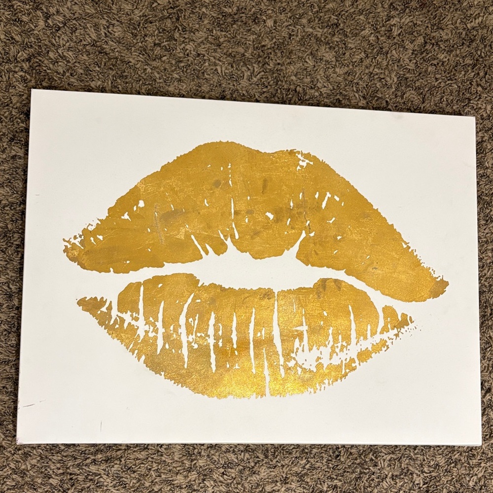 Hobby Lobby Gold Lips Wall Art